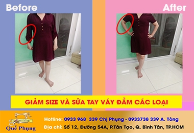 GIẢM SIZE VÀ SỬA TAY VÁY ĐẦM CÁC LOẠI