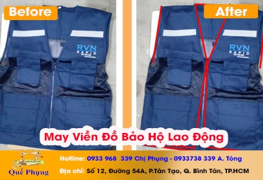 Nhận may viền áo quần bảo hộ lao động cho Công nhân theo yêu cầu