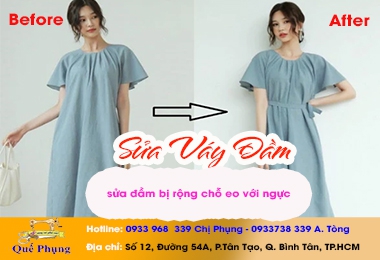Sửa Đầm Bị Rộng Chỗ Eo và Ngực