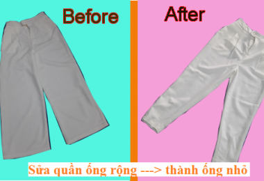 Sửa Quần Ống Dài thành Ống Ngắn.