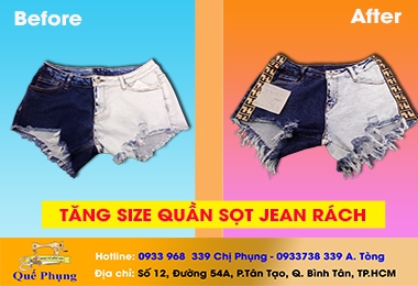 TĂNG SIZE QUẦN SỌT JEAN RÁCH
