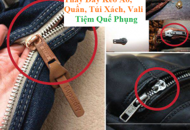 THAY DÂY KÉO ÁO, QUẦN, TÚI XÁCH, VALI