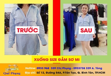 XUỐNG SIZE ĐẦM SƠ MI